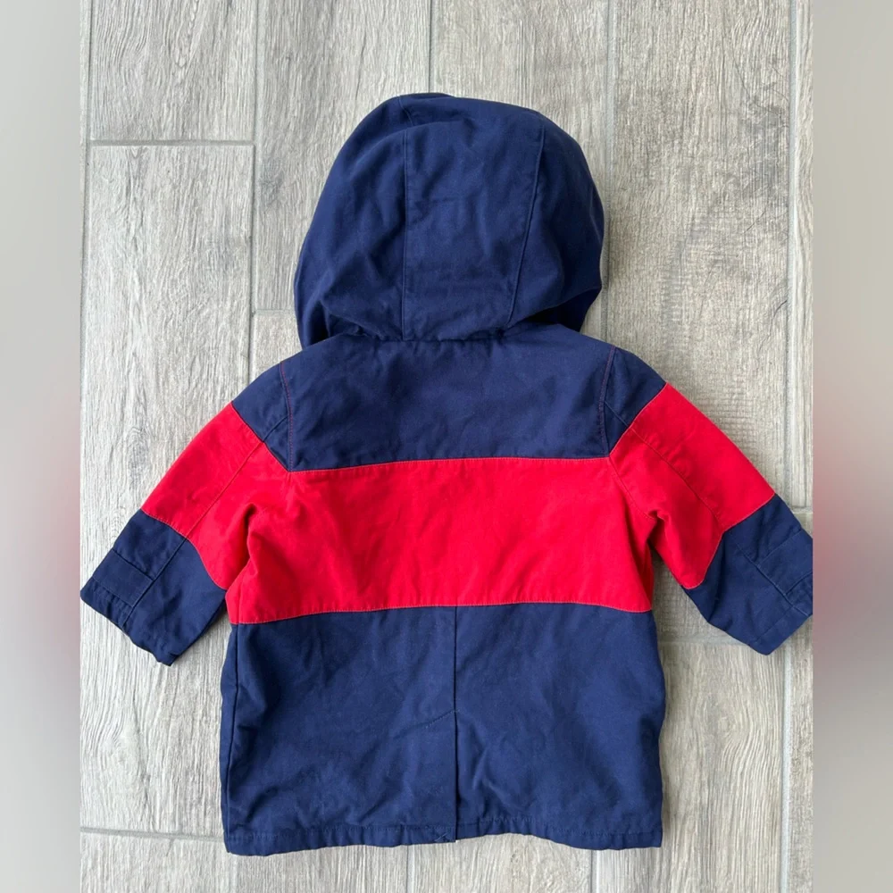 Janie and Jack Baby Boy High Seas Toggle Button Hood Classic Coat Size 12-18 Mo.